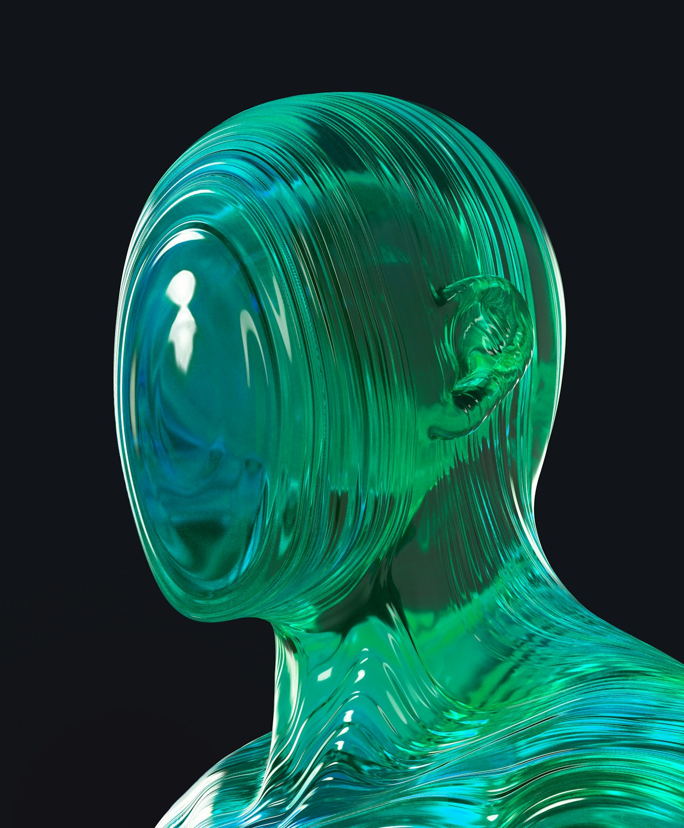 Futuristischer digitaler KI-Avatar